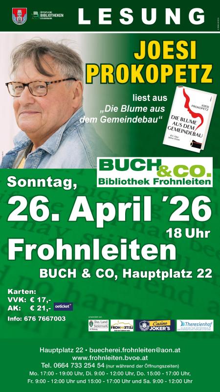 Plakat: Joesi Prokopetz - Die Blume aus dem Gemeindebau
