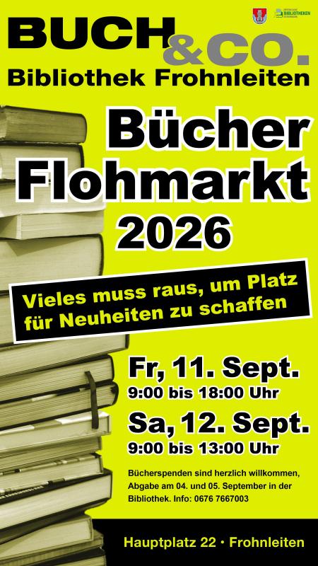 Plakat Bücherflohmarkt September 2026