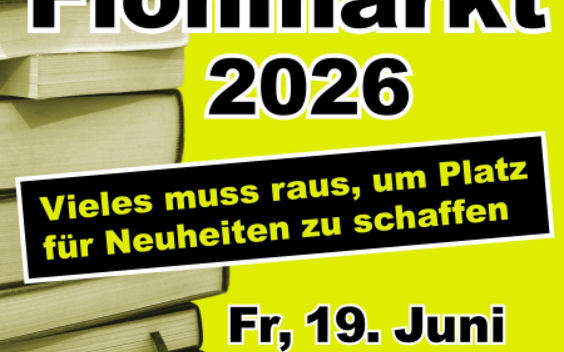 Plakat: Bücherflohmarkt Juni 2026